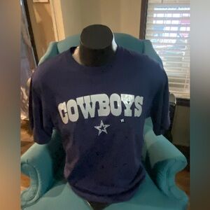 NFL Cowboys Blue,Gray and White Short Sleeve Tee Size Medium New W/Tags Unisex